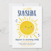 Sunshine Birthday Party Marine Unser kleiner Sonne Einladung (Vorderseite)