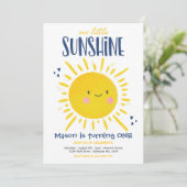 Sunshine Birthday Party Marine Unser kleiner Sonne Einladung (Stehend Vorderseite)