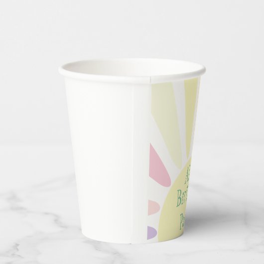 Sunshine Birthday Party Pappbecher (Rechts)