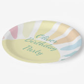 Sunshine Birthday Party Pappteller (Schrägansicht)