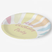 Sunshine Birthday Party Pappteller (Schrägansicht)