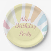 Sunshine Birthday Party Pappteller (Vorderseite)