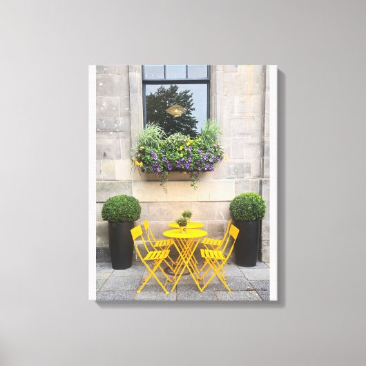 Sunshine Bistro - Original-Farbfoto Leinwanddruck (Vorderseite)