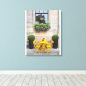 Sunshine Bistro - Original-Farbfoto Leinwanddruck (Insitu (Holzboden))