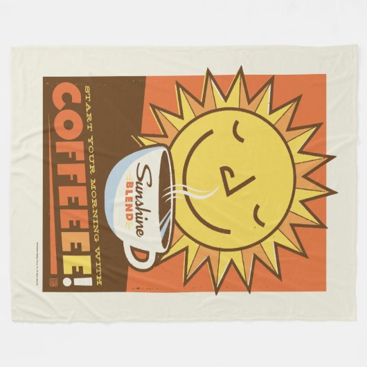 Sunshine Blend-Kaffee Fleecedecke (Vorderseite (Horizontal))