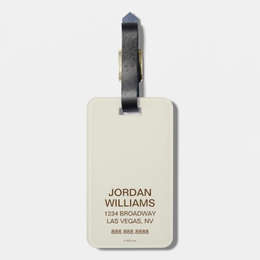 Sunshine Blend-Kaffee Gepäckanhänger (Rückseite vertikal)