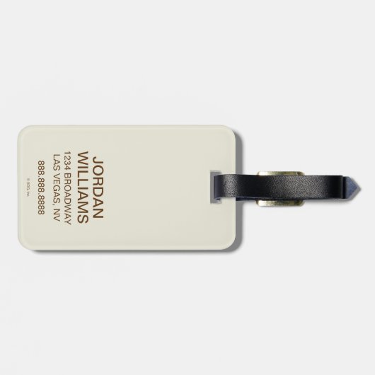 Sunshine Blend-Kaffee Gepäckanhänger (Rückseite horizontal)