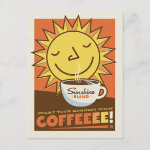 Sunshine Blend-Kaffee Postkarte