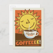 Sunshine Blend-Kaffee Postkarte (Vorne/Hinten)