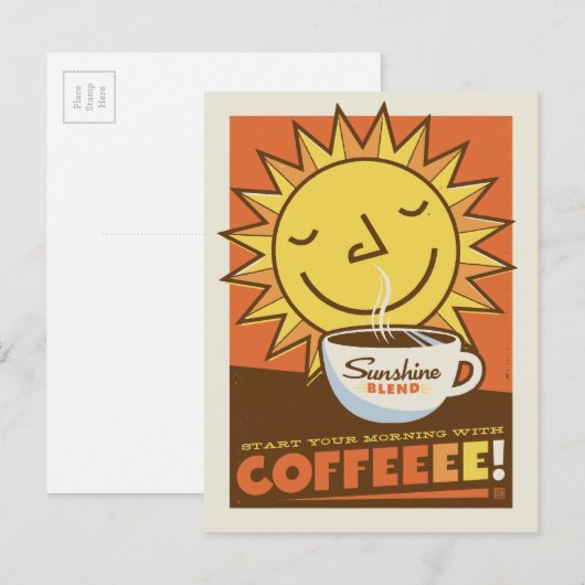 Sunshine Blend-Kaffee Postkarte (Vorne/Hinten)