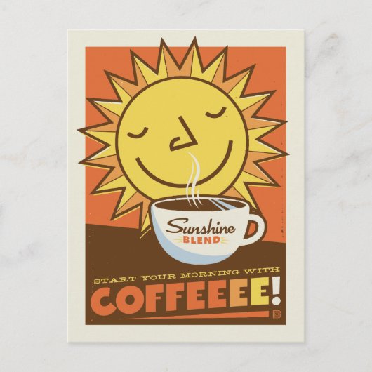 Sunshine Blend-Kaffee Postkarte (Vorderseite)