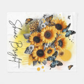 Sunshine Bloom Fleecedecke (Vorderseite (Horizontal))