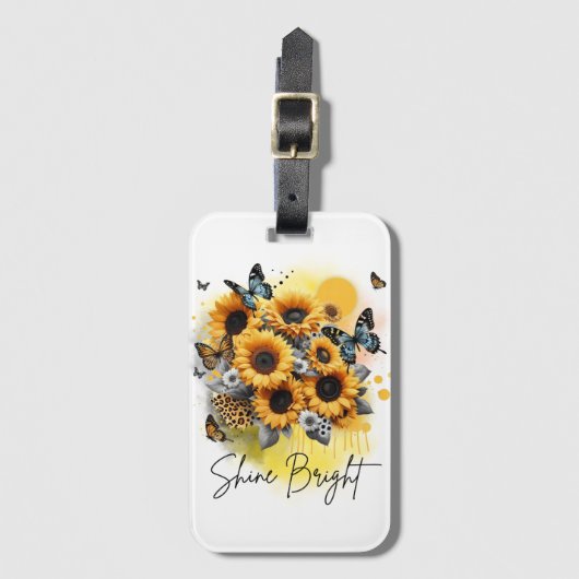 Sunshine Bloom Gepäckanhänger (Vorderseite Vertikal)