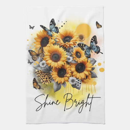 Sunshine Bloom Geschirrtuch (Vertikal)