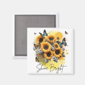 Sunshine Bloom Magnet (Vorderseite/Rückseite)
