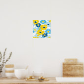 Sunshine Blue Sky blühend Daisy Poster (Küche)