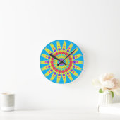 Sunshine Blue Sky Runde Wanduhr (Zuhause)