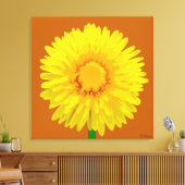 "Sunshine Blume" Canvas Print Design. Leinwanddruck (Insitu (Wohnzimmer))