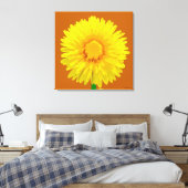"Sunshine Blume" Canvas Print Design. Leinwanddruck (Insitu (Schlafzimmer))