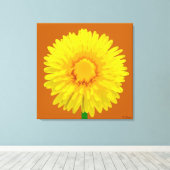"Sunshine Blume" Canvas Print Design. Leinwanddruck (Insitu (Holzboden))
