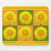 "Sunshine Blume" Checkerboard Mousepad Design. (Vorne)
