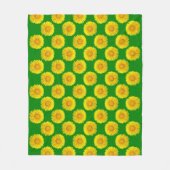 "Sunshine Blume" Green Fleece Blanket Design. (Vorderseite)