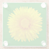 "Sunshine Blume" Green Glass Untersetzer Design. (Rückseite)