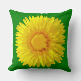 "Sunshine Blume" Green Throw Kissen Design.