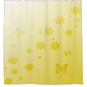Sunshine Blume in Schmetterlingen Duschvorhang (Vorderseite)
