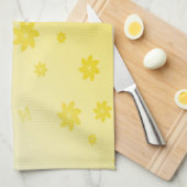 Sunshine Blume in Schmetterlingen Geschirrtuch (Viertel Falte)