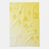 Sunshine Blume in Schmetterlingen Geschirrtuch (Vertikal)