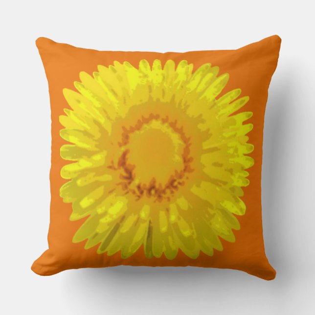 "Sunshine Blume" (Throw Kissen) Design. Kissen (Vorderseite)