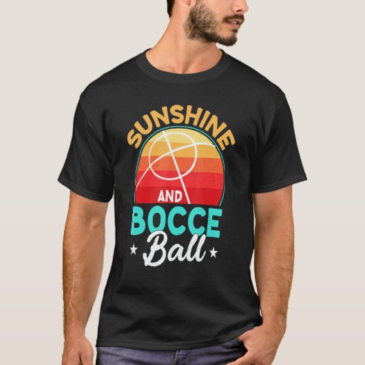 Sunshine & Bocce Ball Lawn Bowling Game Ball Fan T-Shirt (Vorderseite)