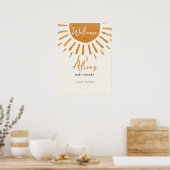 Sunshine Boho Baby Dusche Begrüßungszeichen Poster (Küche)