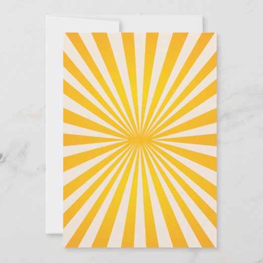 Sunshine Boho Baby Dusche Einladung (Rückseite)