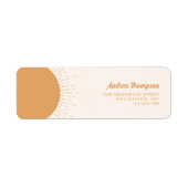 Sunshine Boho Gelbe Rücksendeadresse (Vorne)