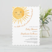 Sunshine Boho Gender-Neutral Baby Dusche Einladung (Stehend Vorderseite)