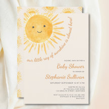 Sunshine Boho Gender-Neutral Sun Baby Dusche