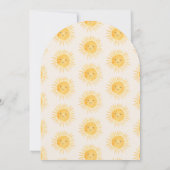 Sunshine Boho Gender-Neutral Sun Baby Shower Arch Einladung (Rückseite)