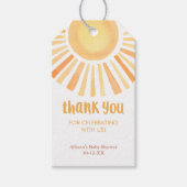 Sunshine Boho geschlechtsneutrale Babydusche bevor Geschenkanhänger (Vorderseite)