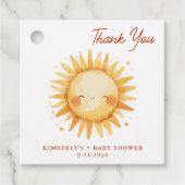 Sunshine Boho Niedlich Sun Vielen Dank Baby Dusche Geschenkanhänger (Vorderseite)