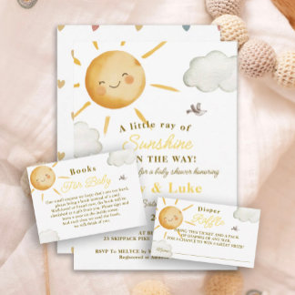 Sunshine Boho Sun Baby Duschdusche Windelwanne Mitteilungskarte