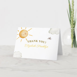 Sunshine Boho Sun Baby Dusche Dankeskarte