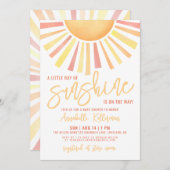 Sunshine Boho Sun Baby Shower Einladung (Vorne/Hinten)