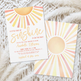 Sunshine Boho Sun Baby Shower Einladung
