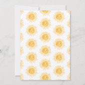 Sunshine Boho Sun Gender-Neutral Baby Dusche Einladung (Rückseite)
