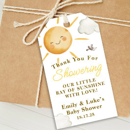 Sunshine Boho Sun Gender-Neutral Baby Dusche Geschenkanhänger