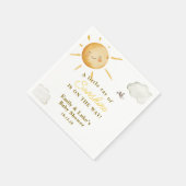 Sunshine Boho Sun Gender-Neutral Baby Shower Serviette (Ecke)