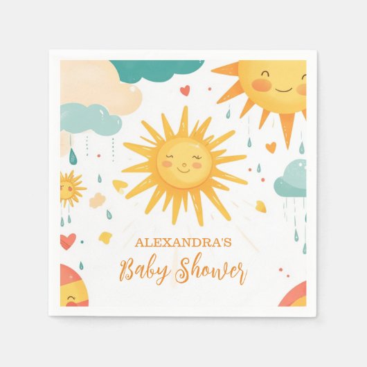 Sunshine Boho Sun geschlechtsneutral Serviette (Vorderseite)