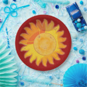 Sunshine Bold Red Plate Pappteller (Party)